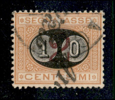 Regno - Umberto I - 1891 - 10 Cent Su 2 Segnatasse (17) - Usato - Discretamente Centrato - Autres & Non Classés