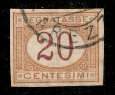 Regno - Umberto I - 1894 - 20 Cent Segnatasse (22g) - Non Dentellato - Usato - Autres & Non Classés