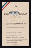 Avis De Décès :  Sergent M.... BELGACEM  3ème Bataillon /  4ème Régiment De Tirailleurs Tunisiens - 9/11/1949  Indochine - Documenti