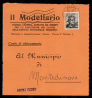 Repubblica - Estratto Conto Giornale Con Michelangiolesca 1 Lira (899) Da Parma 18.VII.64 A Montedinove - Frontespizio - Autres & Non Classés