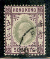 OLTREMARE - HONG KONG - 1903 - 50 Cent Edoardo VII (70) - Usato - Autres & Non Classés