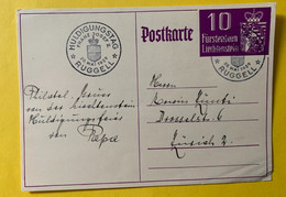 18052 -  Cachet Huldigungstag Franz Josef II Ruggell 29.05.1939 Sur Entier Postal - Marcophilie - EMA (Empreintes Machines)