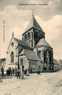 Corbeny Canton De Craonne L'Eglise Church Petit Village Aisne 02820 Cpa Voyagée En 1908 En TB.Etat - Sonstige & Ohne Zuordnung
