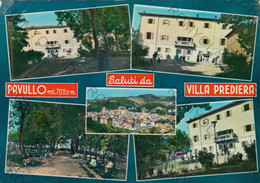 CARTOLINA  PAVULLO NEL FRIGNANO M.700,MODENA,EMILIA ROMAGNA,SALUTI DA VILLA PREDIERA,BOLLO STACCATO,VIAGGIATA 1967 - Modena