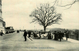 Pau * Le Boulevard Des Pyrénées * Arbre * Promeneurs * Landau - Pau