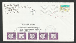 Portugal Lettre 1988 Timbre-taxe Port Dû Et Série Basique Maisons Traditionnelles Postage Due + Traditional Houses Cover - Storia Postale