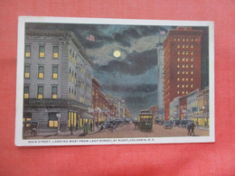 Night View Trolley On Main Street.    Columbia   South Carolina >      Ref 5596 - Columbia