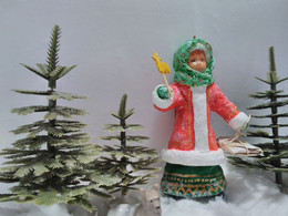 Christmas Tree Toy. Ksyusha Is Coming From The Fair. From Cotton. 14 Cm. New Year. Christmas. Handmade. - Adornos Navideños