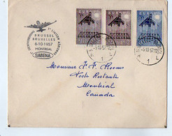 TB 3421 - 1957 - LSC - Lettre Par Avion / Sté SABENA / Première Liaison Aérienne BRUXELLES - MONTREAL ( Canada ) - Cartas & Documentos