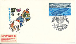 Monaco Cover (Nordfrimex 83) International Whale Protection Commission Stamp - Briefe U. Dokumente
