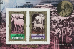 North-Korea 2041-2042B Sheetlet (complete Issue) Unmounted Mint / Never Hinged 1980 450. Death A. Dürer - Corea Del Nord