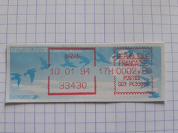 Bazas 33430 - 10-01-94 - G03 PC33036 Tarif 2.80 - - 1990 « Oiseaux De Jubert »