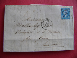 1865 Lettre De Bayonne Adressée à La Verrerie De La Rochère Par Corré Haute Saône  Passavant La Rochère - 1800 – 1899