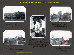 AZANNES-10x PHOTOS Allemandes-Guerre-14-18-1 WK-Militaria-FRANCE-55 - Sonstige & Ohne Zuordnung