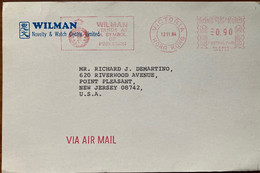 HONG KONG 1984, WILMAN NOVELTY & WATCH CARD WILMAN STAND AS A  SYMBOL OF PRECISION RED METER CANCELLATION - Storia Postale