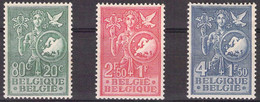 Belgique -  COB 927/29 * - 1953 - Cote 45 COB 2022 - Aminci Sur Le 929 - Prix De Départ 5 Euros - Neufs