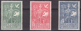 Belgique -  COB 927/29 * - 1953 - Cote 45 COB 2022 - Aminci Sur Le 929 - Prix De Départ 5 Euros - Unused Stamps