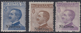 1912 3 Valori Sass. 5/7 MH* Cv 11 - Ägäis (Nisiro)