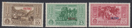 1932 3 Valori Sass. MH* Cv 126 - Egeo (Patmo)