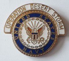 H85 Pin's Guerre Du Golf War Kuwait Qualité Egf Usa Navy GI Opération Désert Storm Achat Immédiat - Militaria