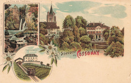 Souvenir De Cossonay Litho Funiculaire La Tine De Conflans - Cossonay