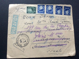 LETTRE  ROUMANIE>FRANCE Poste Aérienne 1946 - Storia Postale