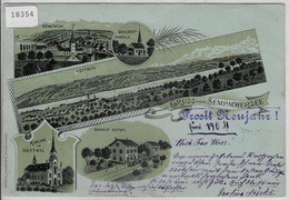 Gruss Vom Sempachersee - Nottwil Sempach - Mondschein-Litho - Sempach