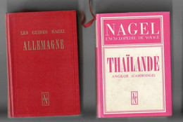 Lot De 2 Guides Nagel   Allemagne 1954  Et Thaïlande Et Angkor  1976 - Michelin (guias)