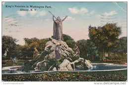 New York Albany King's Fountain In Washington Park 1926 - Albany