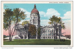 Kansas Topeka State Capitol Building 1934 Curteich - Topeka