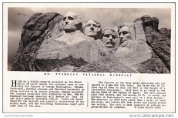 South Dakota Mount Rushmore National Memorial  Real Photo - Mount Rushmore