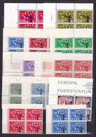 1962 EUROPA CEPT EUROPE  ANNATA In Quartina MNH** Block Of 4 YEAR 18 Paesi (39 Valori) Albero Tree - Komplette Jahrgänge