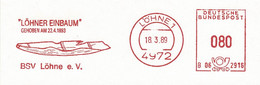Deutsche Bundespost 1989, Freistempel / EMA / Meterstamp Löhner Einbaum / Monobarre / Dugout Löhne - Ships