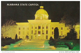 Alabama Montgomery State Capitol Building At Night - Montgomery