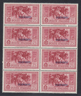 1932 Blocco Di 8 Valori Sass. 22 MNH** Cv 1050 - Egée (Scarpanto)