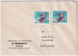 Zumstein 278 / Michel 334 Auf Firmenbrief H. Frommelt Vaduz Vermessungs- Und Ingeneurbüro - Covers & Documents