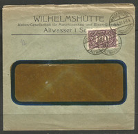 GERMANY / POLAND / SILESIA. 1923. COVER. WALDENBURG ALTWASSER. WILHELMSHUTTE MACHINERY & IRON FOUNDRY. - Brieven En Documenten