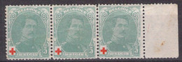 Belgique -  COB 129 **MNH X3 - 1914 - Cote 48 COB 2022 - - 1914-1915 Red Cross