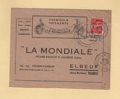 Timbre FM - Dakar - Senegal - 1956 - Enveloppe Illustree La Mondiale - Sellos De Franquicias Militares