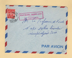 Timbre FM - Dakar - Senegal - 1957 - Etat Major - Marine ACF - Military Postage Stamps