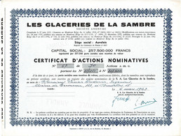 - Titre De 1963 - Les Glaceries De La Sambre - - Industry