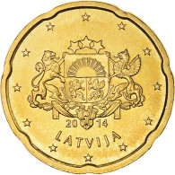 Lettonie, 20 Euro Cent, 2014, Stuttgart, FDC, Laiton, KM:154 - Lettonie