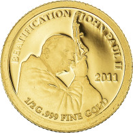 Monnaie, Samoa, Beatification Of Pope John Paul II, Dollar, 2011, Proof, FDC, Or - Samoa
