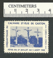 B68-59 CANADA Quebec 1945 St-Elie De Caxton Religious Shrine MNH - Werbemarken (Vignetten)
