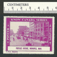 B68-62 CANADA Know Canada Series 1938 Portage Winnipeg Manitoba MLH - Werbemarken (Vignetten)