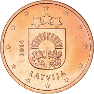 Lettonie, 5 Euro Cent, 2014, Stuttgart, FDC, Cuivre Plaqué Acier, KM:152 - Lettonie