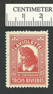 B68-66 CANADA 1934 Trois Riviere Laviolette Poster Stamp Red MLH - Werbemarken (Vignetten)