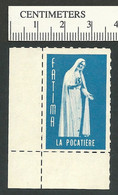 B68-77 CANADA Fatima La Pocatiere Religious Seal 1 MNH - Local, Strike, Seals & Cinderellas