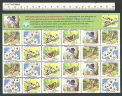 B69-37 CANADA Canadian Wildlife Federation Nature Seals Sheet 1985 MNH French - Vignette Locali E Private