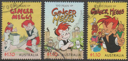 AUSTRALIA - USED 2021 $3.30 100 Years Of Ginger Meggs, Comic Strip Character Set Of Three - Usati